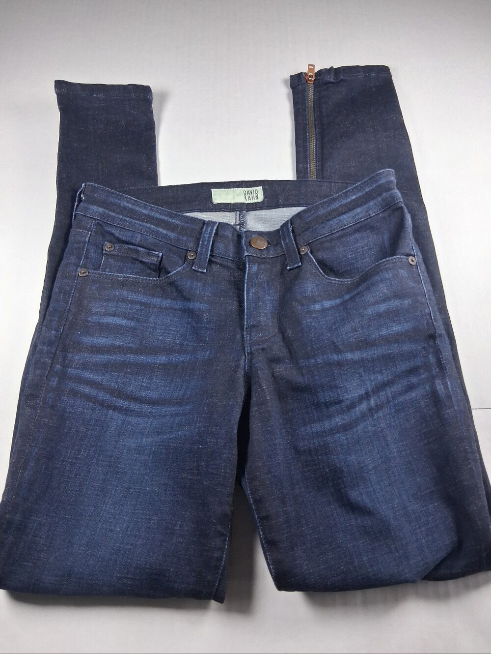 David Kahn Harlow Cut jeans Nikki Ankle Zip Size 27 (Bag1)